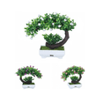 thumbnail image 2 of Árbol Bonsaí Artificial Con Maceta Hogar Y Oficina flores blancas Belug,  Blanco, 2 of 4