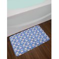 thumbnail image 2 of Cat Bath Mat, Repetitive Maneki-Neko Motifs Japanese Inspired, Plush Bathroom Decor Mat with Non Slip Backing, 29.5" X 17.5", Azure Blue Dark Pink, by Ambesonne, 2 of 2