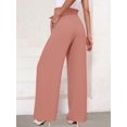 thumbnail image 4 of Pantalones anchos KORSIS para mujer, ligeros, cintura alta, rosa, 2XL, 4 of 6