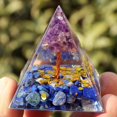 thumbnail image 1 of Mini pirámide de cristal natural, generador de energía, cuarzo, amatista, curación espiritual, cristal, chakra, pirámide de resina, 1 of 6
