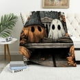 thumbnail image 4 of FCXZI Gothic Pumpkins Fuzzy Fluffy Soft Cozy Blanket, Lightweight 50*60in, 4 of 7