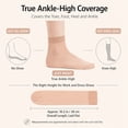 thumbnail image 4 of 10 Pairs Women's Silky Anti-Slip Cotton Sole Sheer Ankle High Tights Hosiery Socks Reinforced Toe 10 Pairs Women's Ankle High Sheer Socks, 4 of 9