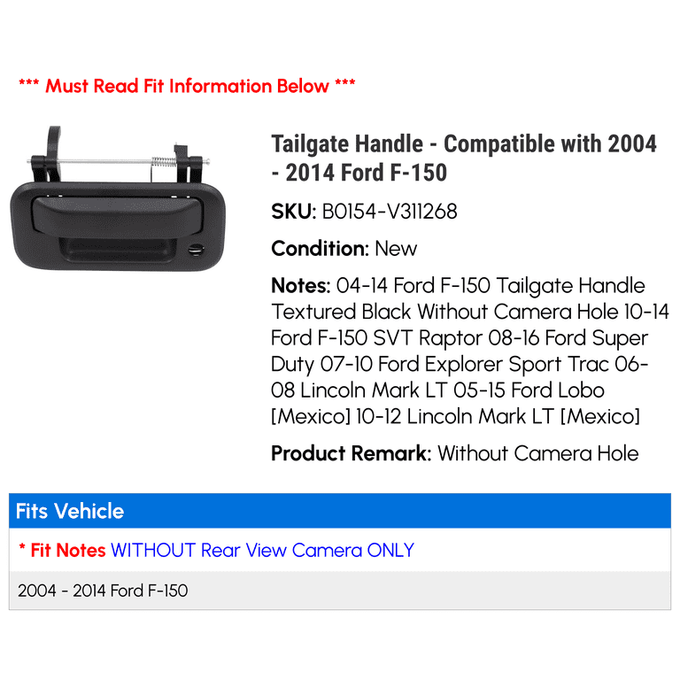 2004-2014 Ford F150 Tailgate Handle - Brock 3443-0008