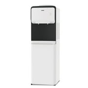 SOOPYK Hot and Cold Top Loading Water Dispenser Cooler 5 Gallon with Child Safety Lock and Storage Cabinet for Home Office Use White