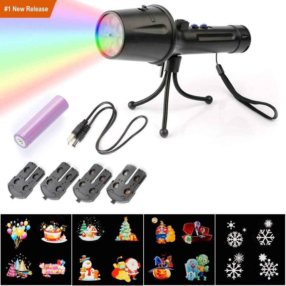 Holiday LED Projector Lights, Handheld Projector Light, Portable 4