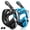 Black & Blue - S/M, variant on AEGEND Full Face Snorkel Mask for Adults, 180° Panoramic View Dry Top Snorkeling Gear with Anti-Fog Lens, Dual Airflow System & Quick Release Handle, Black - S/M