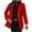 Red-03, variant on Ultrave Women's Trench Coats Casual Lapel Button Down Solid Fashion Jacket with Pocket