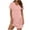 Pink, variant on RYRJJ Summer Casual Dresses for Women Mini Vacation Dress V-Neck Short Sleeve Split Hem Beach T-Shirt Dress(Black,L)