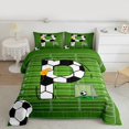 thumbnail image 2 of Homewish Initial P Letter Bedding Comforter Set for Teen, Football Sports Lover Twin Comforter Sets, Cartoon Soccer Print Reversible Bedding Set, Ultra Soft Bedroom Decor, 2 Pieces, 2 of 8