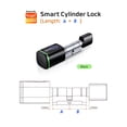 thumbnail image 2 of Door Lock, Tuya BLE TT Lock Smart Electronic Door Lock With DIY Cylinder Core Finrprint APP Keys IC Card Unlock For Home Hotel ,Easy to Install, 2 of 7