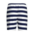 thumbnail image 2 of Haiem Navy Blue And White Stripes Men's Pajama Short with Soft Woven Cotton Elastic Waistband Sleep Short-3X-Large, 2 of 9