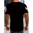 thumbnail image 2 of Black Viking Men's T-Shirt with 3D Digital Printing and Nordic Style, Summer Casual Fashion Thin Breathable Crew Neck Short Sleeves, Regular Version, 2 of 6