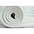 thumbnail image 5 of Glamour Hand Carved Thick Plush Pile Boho Traditional Oriental Floral Area Rug Carpet For Living Room Bedroom (Pearl Cream, 5' 2" x 7' 5"), 5 of 32