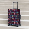 thumbnail image 2 of Lsque mushroom colorful Skull Printed Luggage Cover, Travel Luggage Protector,Scratch and Dirt Resistant, Fits 18-32 Inch Luggage - Large, 2 of 9