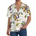 thumbnail image 3 of Wukai Snake And Moon Men's Casual Short-Sleeve Button Down Shirt - Lightweight Summer Dress Shirt for Daily Wear-XX-Large, 3 of 7