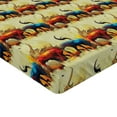 thumbnail image 4 of Ambesonne Animals Fitted Sheet, Ancient Elephant Sketch Art, King Size, Cream Vermilion and Scarlet, 4 of 5