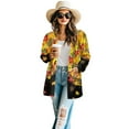thumbnail image 2 of SCRAWLGOD Music Maple Leaf Cardigans for Women Trendy Fall Cardigan Sweaters for Women Long Sleeve Lounge Cardigans for Women Size M Breathable Womens Sweater Jacket Cardigan, 2 of 7