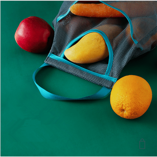 Sac de rangement pour uits et légumes, sacs de produits réutilisables, sacs en maille de coton biologique réutilisables et écologiques, sac de courses biodégradable  1524