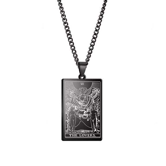 Gemini Necklace for Women - Gemini Jewelry - Lover Necklace - Tarot Jewelry (Gemini - The Lovers)