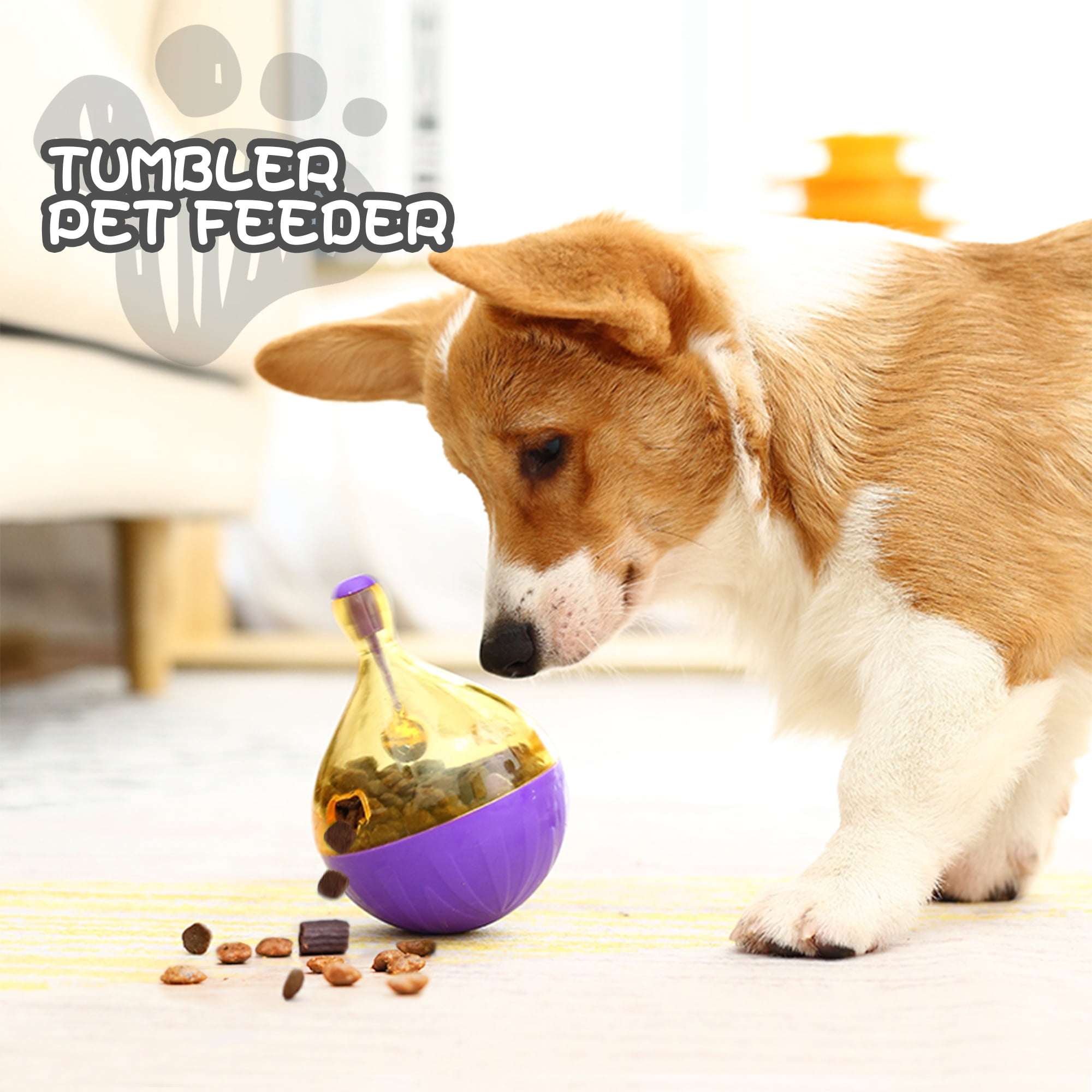 Kepooman Pet Slow Feeder Treat Ball for Small Medium Large Dogs, Food Dispensing Bowl Interactive Dog Toy, M Kepooman Pet Slow Feeder Treat Ball for Small Medium Large Dogs, Food Dispensing Bowl Interactive Dog Toy, M