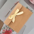 thumbnail image 4 of OULII 50Pcs Kraft Paper Envelopes with Ribbon Bow for Greeting Cards Invitations and Office Use Beige, 4 of 8