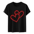thumbnail image 5 of Noarlalf Valentine'S Day Men'S Shirt Mens Shirts Valentine'S Day Boyfriend Shirt Fashionable Valentine'S Day Love Printed Round Neck Short Sleeved Top T Shirt Valentines Day Gift Black 2XL, 5 of 5