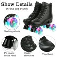 thumbnail image 3 of YUCHANG Light-up Roller Skates for Women and Men, LED Skates for Girls and Boys, Black (Women's5.5/Men's5), 3 of 9
