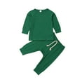 thumbnail image 2 of Ensemble de Pyjama 2 Pcs pour Bébé, Haut à Manches Longues et Col Rond, Pantalon à Longues Bretelles, 2 of 4