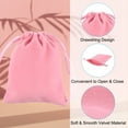 thumbnail image 3 of Uxcell Velvet Gift Bags 20Pcs 2.8 x 3.6" Velvet Drawstring Jewelry Pouches Mini Gift Bags for Wedding Party Pink, 3 of 7