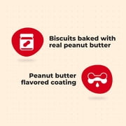Milk Bone Peanut Buttery Dipped Dog Biscuits with Jif Peanut Butter, 12 oz Bag