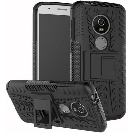 Moto E5 Play Case, Moto E5 Cruise Case, Dual Layer Shockproof Wallet Slim Protective with Kickstand Hard Phone Case Cover for Motorola Moto E5 Play (Purple)