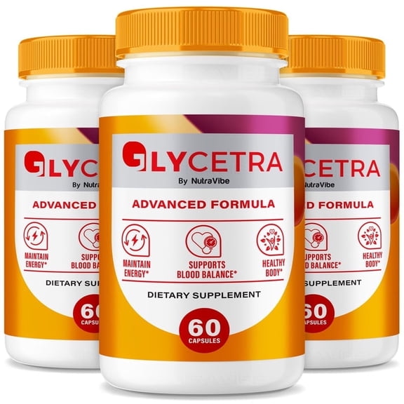 (3 Pack) Glycetra – Original Formula with a Clean Blend to Support Healthy Circulation, Natural Energy & Balanced Levels | Just 2 Easy-to-Swallow Glycetra Pills Daily (180 Capsules)