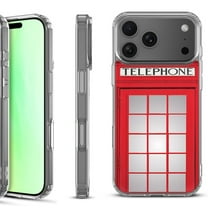 For iPhone 17 Pro Shockproof Protective Phone Case, by OneToughShield - Phone Booth Red