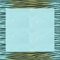 thumbnail image 1 of Ahgly Company Machine Washable Indoor Square Transitional Green Area Rugs, 5' Square, 1 of 7