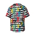 thumbnail image 5 of Salouo Trendy Colorful Pineapples 1 Pattern Cuban Collar Shirts for Men Button-Down Shirt Men's Short Sleeve Shirts Hawaiian Shirts Casual Shirts -Medium, 5 of 6