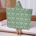 thumbnail image 5 of Green Alligators Icons Pattern Hooded Bath Towel，50"x30" for Ages 3 To 12 Kids, Quick Dry Lightweight Soft Microfiber Hood Beach Towel Cover Up for Kids, 5 of 7