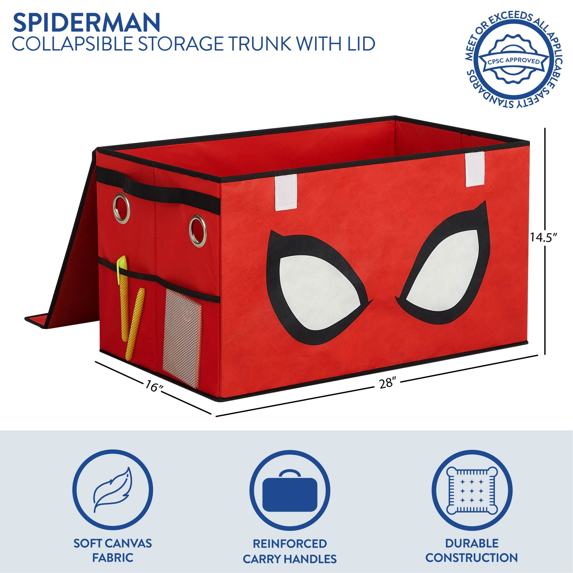 Spiderman 22.5" W x 13.5" H Storage Trunk