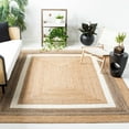 thumbnail image 2 of SAFAVIEH Natural Fiber Darrin Geometric Area Rug, Natural/Grey/Ivory, 8' x 8' Square, 2 of 6