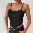 thumbnail image 4 of Camiseta sin mangas de punto con tirantes finos, camisola de punto acanalado para mujer, camiseta sin mangas de punto acanalado de corte entallado, camisola de corte entallado de calidad profesional, 4 of 6