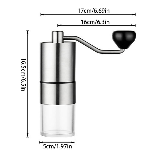 JJKBVCLO Moulin à Café Manuel Meule Conique en Acier Inoxydable avec 5 Réglages de Mouture Réglables pour une Mouture Fluide Moulin à Café Portable pour Voyage en France Perf