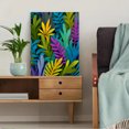 thumbnail image 5 of Vibrant Tropical Leaves Canvas Print, Suitable for Living Room, Office, Dining Room, Entryway, 5 of 8
