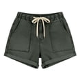 thumbnail image 7 of RYRJJ Womens Baggy High Waisted Jean Shorts Summer Wide Leg Jorts Casual Rolled Hem Drawstring Denim Shorts with Pockets(z1-Dark Gray,M), 7 of 7