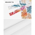 thumbnail image 6 of Tie Up Valance Curtain for Kitchen,Watercolor Coastal Ocean Coral Rod Pocket Short Curtains Adjustable Tie-Up Shade Valances,Colorful Marine Creature Window Treatment for Bathroom Living Room Bedroom, 6 of 8