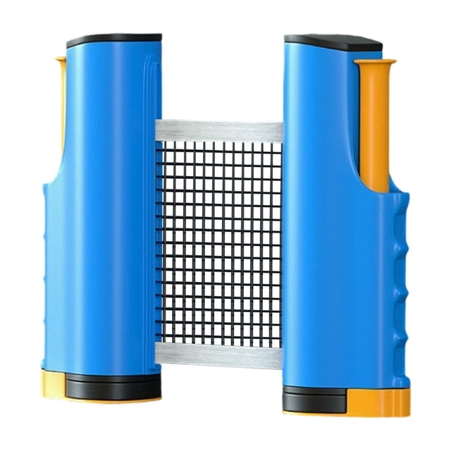 Poteau de Filet de Tennis Portable avec Filet Rétractable Automatique pour Jeu Intérieur et Extérieur