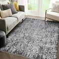 thumbnail image 2 of Hypnos Collection Dark Grey and Cream Abstract Area Rug 7'11" x 10'6" Rectangle, 2 of 6