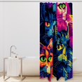 Cat Waterproof Printed Bathroom Shower Curtain Sets with Hooks