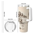 thumbnail image 4 of Picia Cows On The Farm Pattern 40oz Ice Bully Insulated Tumbler with Handle, Double-Wall Stainless Steel Cup, Leak-Proof Lid and Straw, 4 of 8