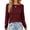 Wine——Ideal for Gifts, variant on Oiangi Sweater for Women Boat Neck Long Sleeve Lightweight Knitted Tops Cozy Fleece Pullover Sweaters for Fall Winter White XL