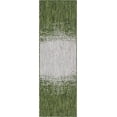 thumbnail image 3 of Unique Loom Outdoor Modern Collection Area Rug - Ombre (2' x 6' 1" Runner Green/Ivory), 3 of 7