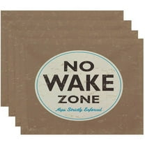 Simply Daisy 18" x 14" Nap Zone Word Print Placemats, Set of 4